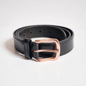 Black Leather Belt - Size - 34" - 38"